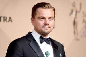 Leonardo DiCaprio accepts his SAG Award