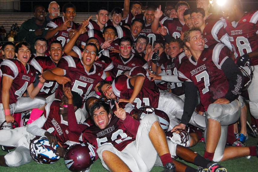 East Hampton's Varsity Football team at Homecoming 2013