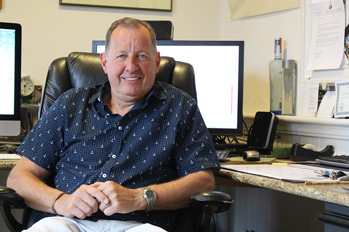 Frank Dalene in his Telemark office