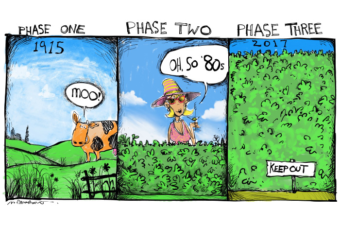 Hamptons phases cartoon by Mickey Paraskevas