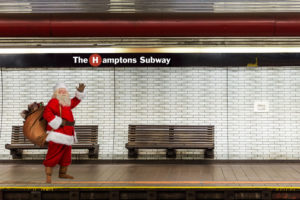 Hamptons Subway welcomed Santa Claus in Hampton Bays this year