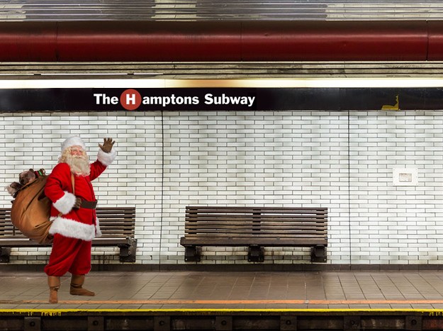 Hamptons Subway welcomed Santa Claus in Hampton Bays this year