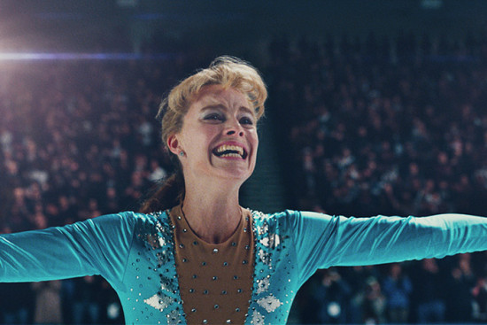 Margot Robbie as Tonya Harding after landing the triple axel in "I, Tonya"