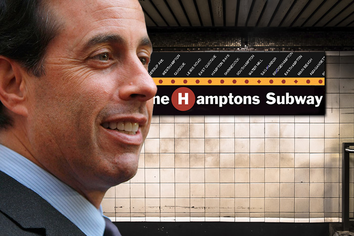 Jerry Seinfeld rode the Hamptons Subway this week