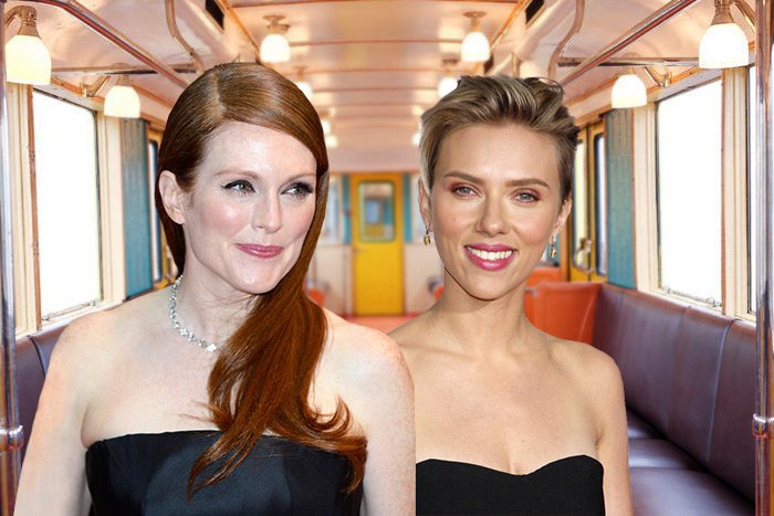 Julianne Moore and Scarlett Johansson rode the Hamptons Subway this week