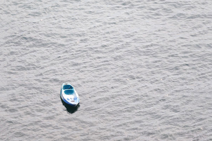 Empty kayak