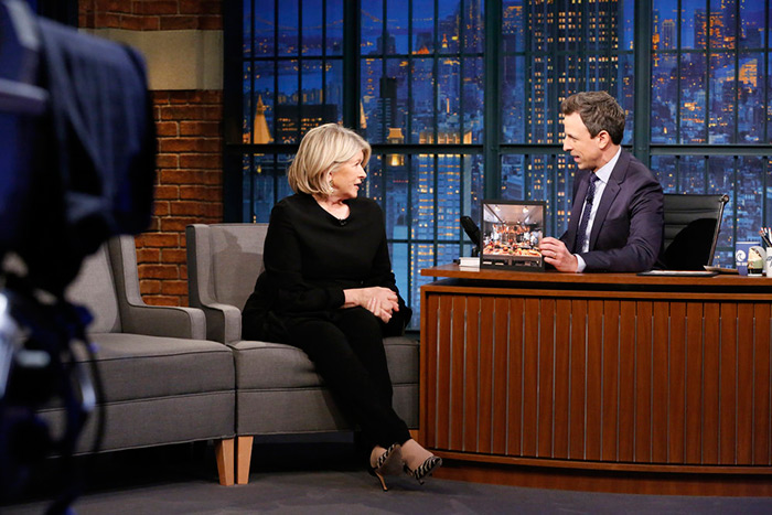 Martha Stewart on Late Night with Seth Meyers