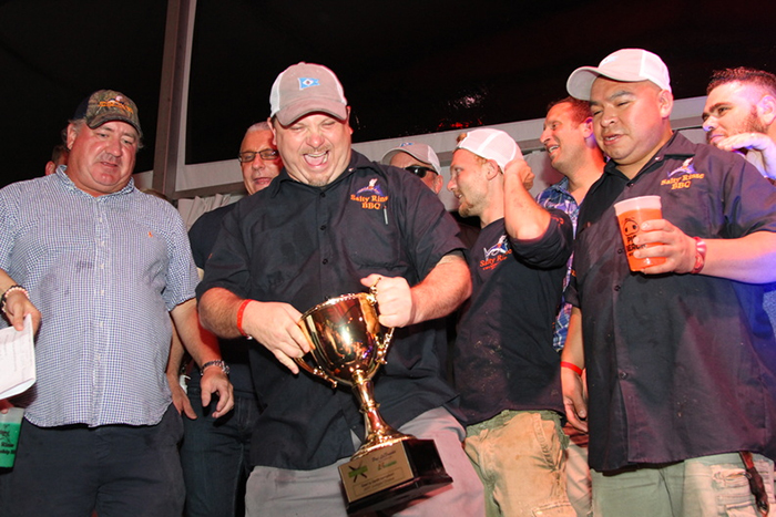 Matty Boudreau celebrates Baron's Cove's Judges Choice win!