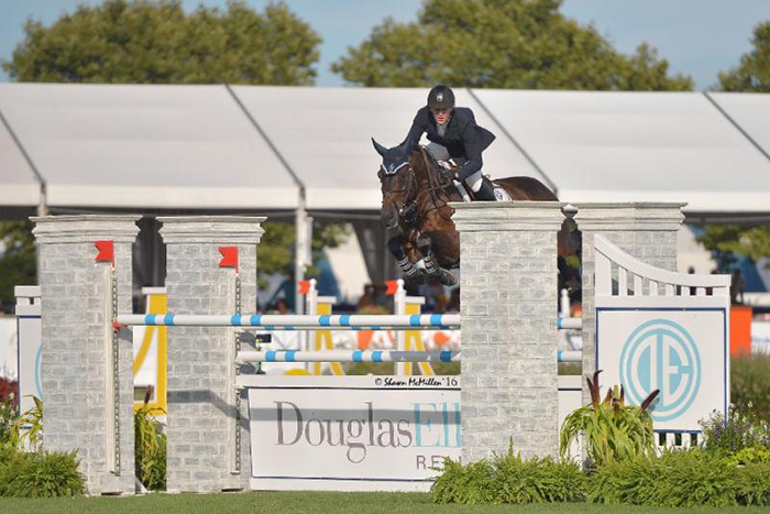 McLain Ward and HH Carlos Z at the 2016 Hampton Classic Horse Show,