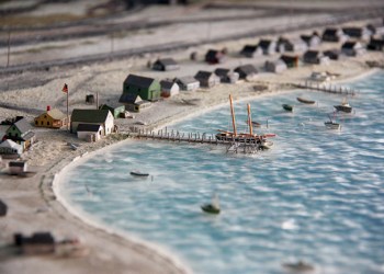 A model of Fort Pond Bay in Montauk