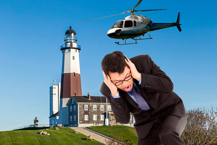 Montauk Lighthouse Helicopter