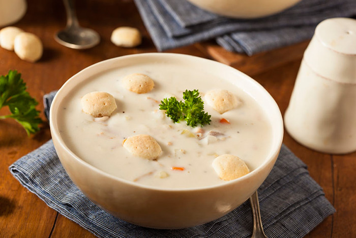 New England clam chowder