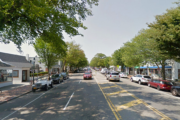 Newtown Lane in East Hampton via Google Earth
