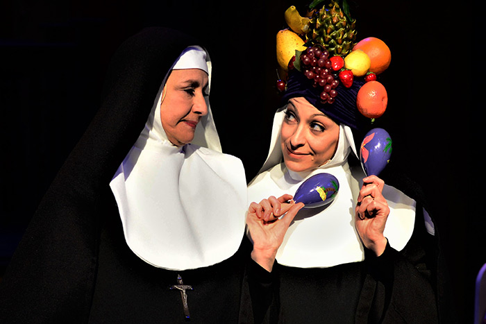 Phyllis March and Sari Feldman in "Nunsense"