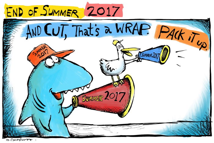 Pack it up cartoon by Mickey Paraskevas