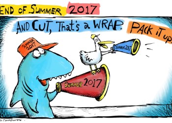 Pack it up cartoon by Mickey Paraskevas