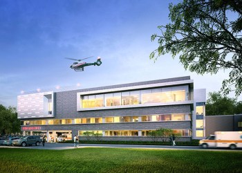 Render of the Peconic Bay Medical Center Cardiac Care Center