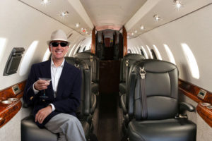 Private jet rich guy