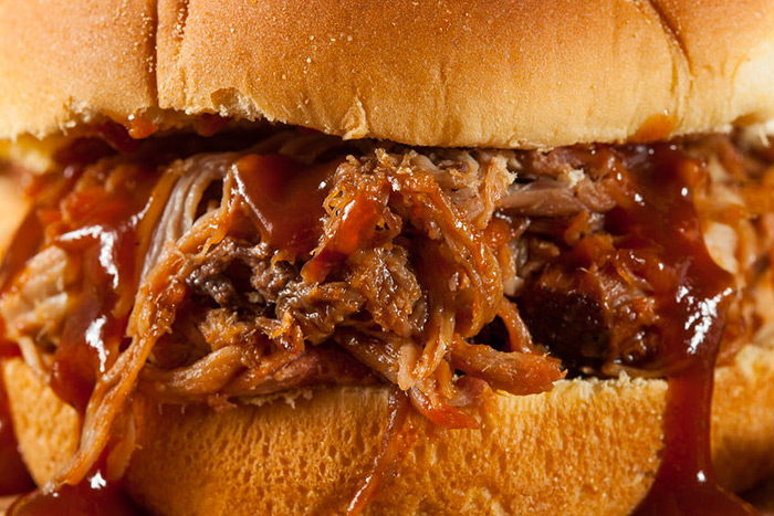 Pulled pork BBQ sandwich