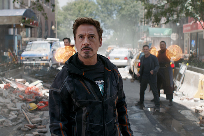 Robert Downey Jr. as Tony Stark in Avengers: Infinity War