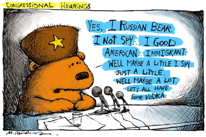 Russian bear cartoon by Mickey Paraskevas