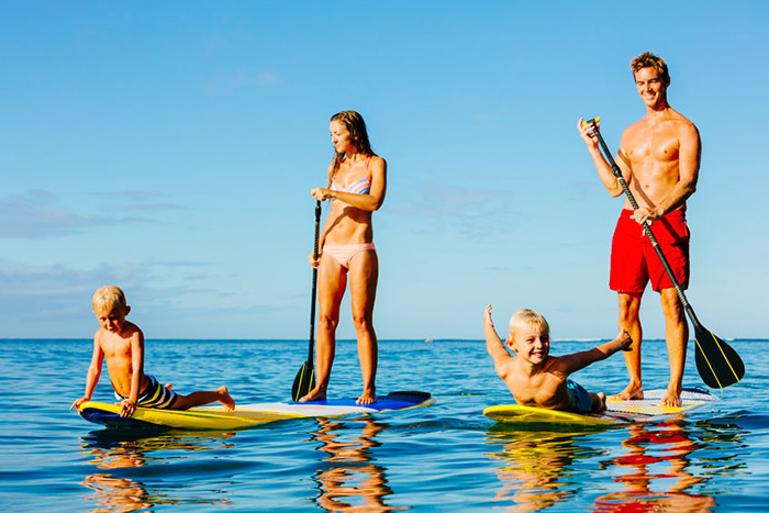 Rent some stand-up paddleboards and enjoy a day with the family!