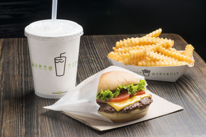 Shake Shack ShackBurger, Crinkle Fries and Shake,