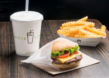 Shake Shack ShackBurger, Crinkle Fries and Shake,