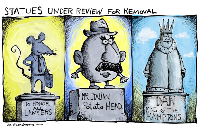 Statues cartoon by Mickey Paraskevas