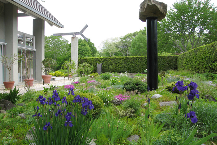 Takashi Soga's "Floating Rain" in the Scree Garden at LongHouse