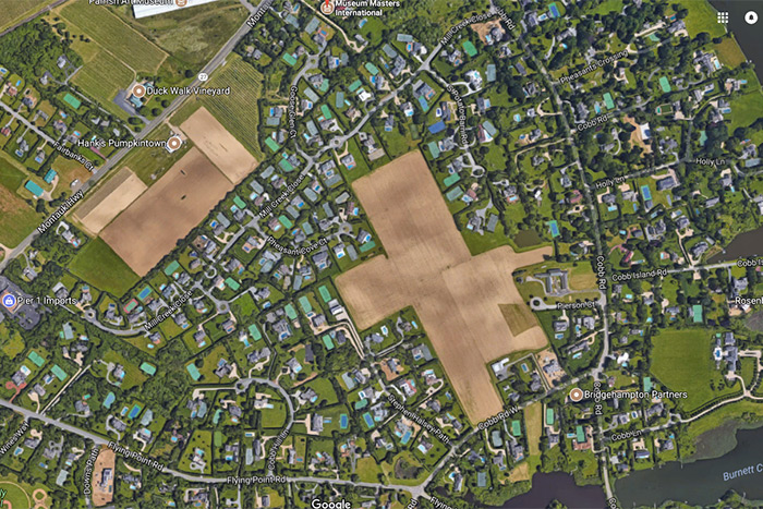 This area in Southampton Township has nearly 100 private tennis courts in less than one square mile