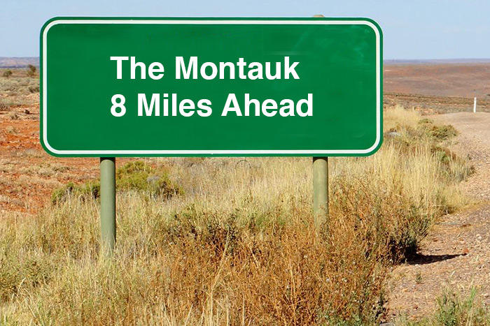 The Montauk street sign