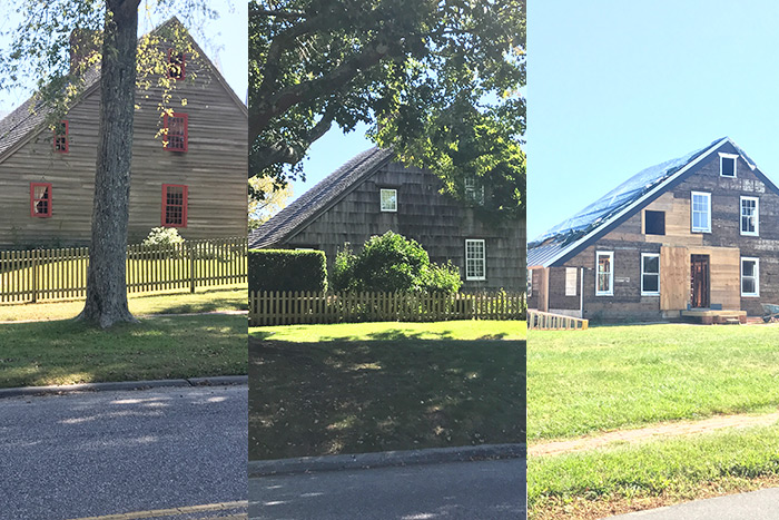 East Hampton’s Saltboxes (L to R): Mulford House, Home Sweet Home and the Gardiner House
