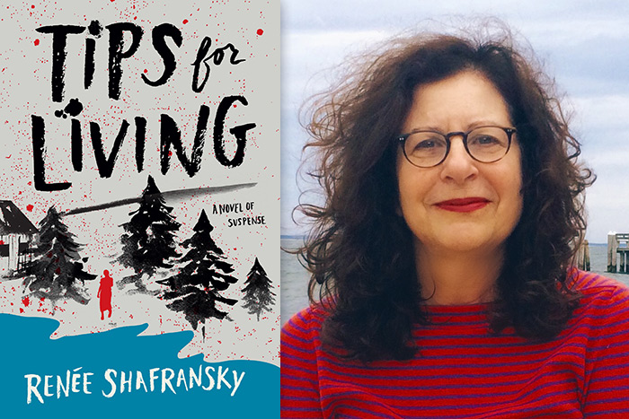 Author Renée Shafransky and her book "Tips for Living"