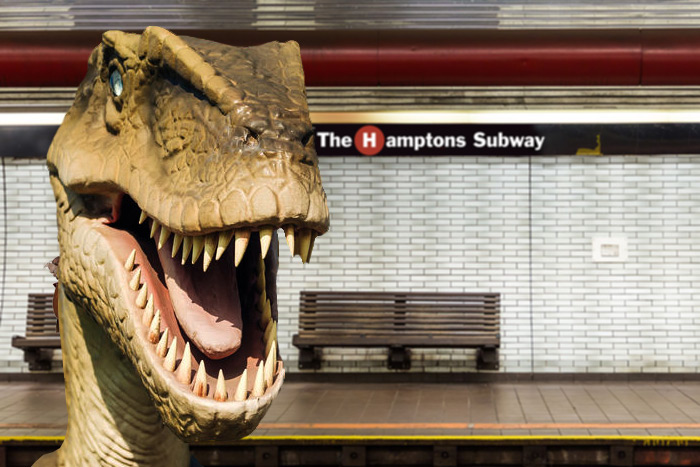 Velociraptors on the Hamptons Subway