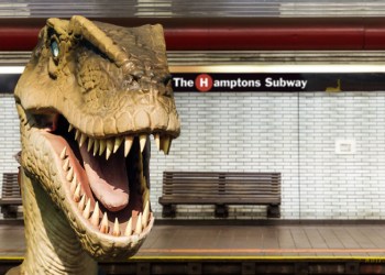 Velociraptors on the Hamptons Subway