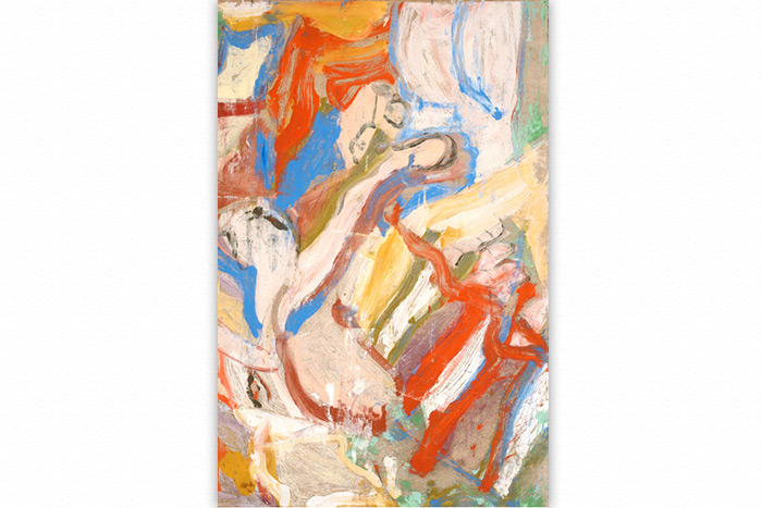 Willem de Kooning, Untitled, c.1970-72, oil on paper mounted on canvas, 55 ¾” x 36 ¼” Gift of Ron Delsener, Courtesy Guild Hall