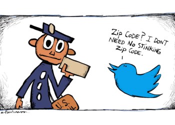 ZIP codes cartoon by Mickey Paraskevas