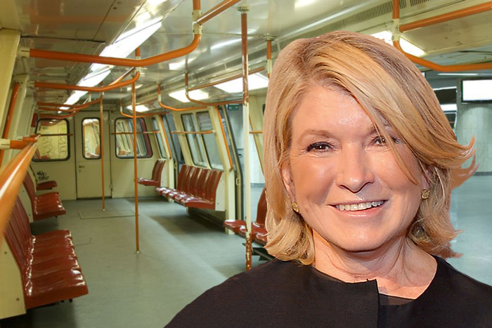 Martha Stewart rode the Hamptons Subway