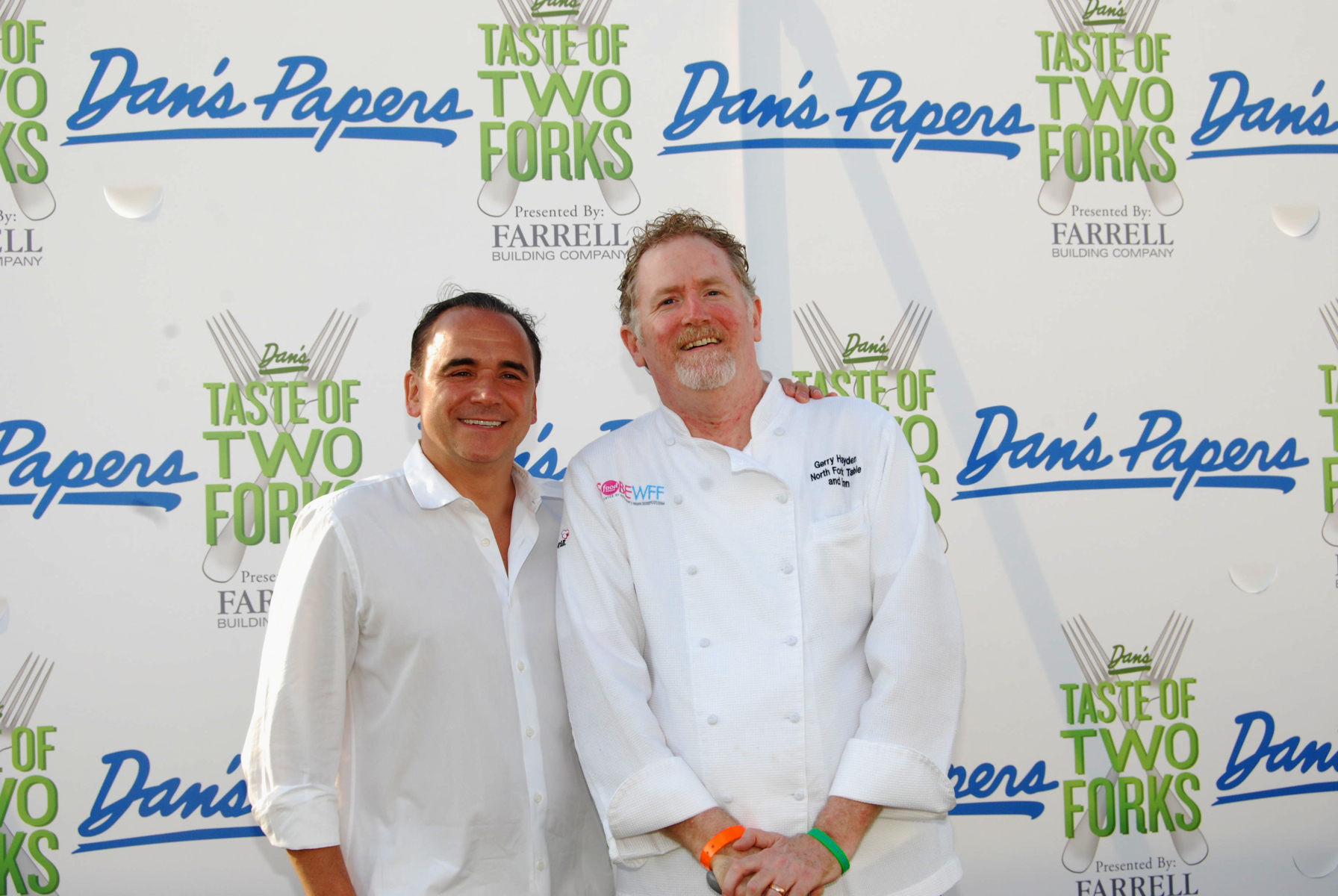 Chef and host Jean-Georges Vongerichten and Two Forks Outstanding Achievement Award recipient Chef Gerry Hayden