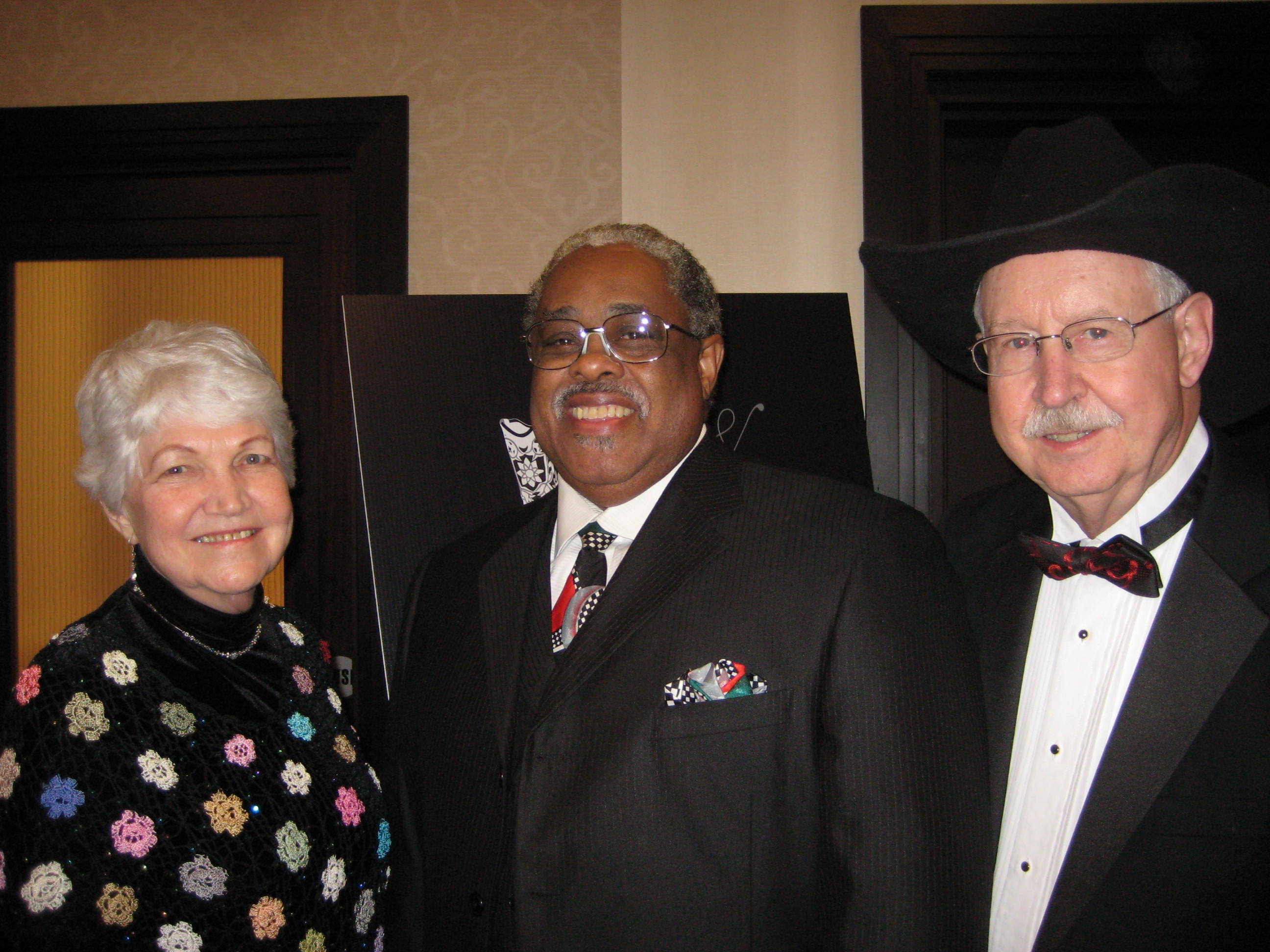 Fern Hill, Howard Wright and Jerry Hill at the Black Tie & Boots Gala in 2014.