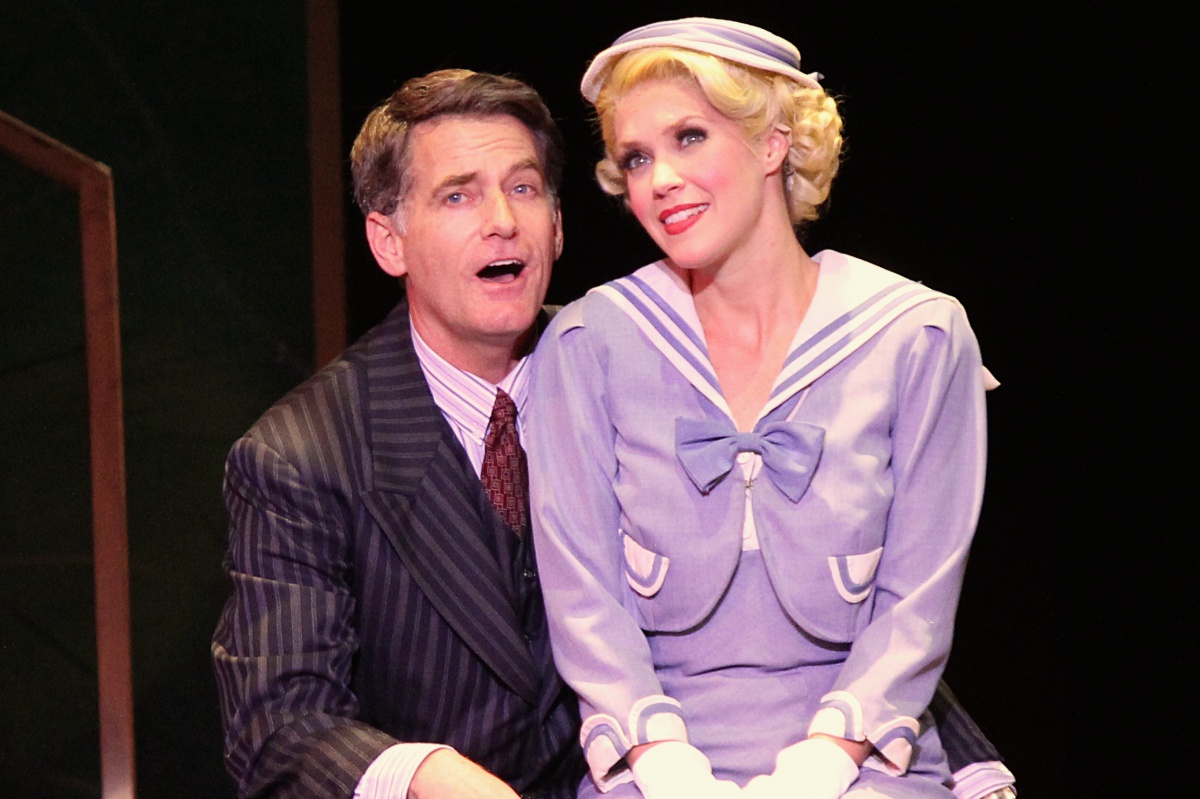 James Lloyd Reynolds (Julian Marsh) and Shannon O’Bryan (Peggy Sawyer) in "42nd Street" at Gateway Playhouse in Bellport.