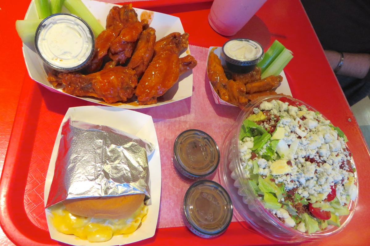 Wings, burger, salad and more wings at Boom! Burger in Westhampton Beach