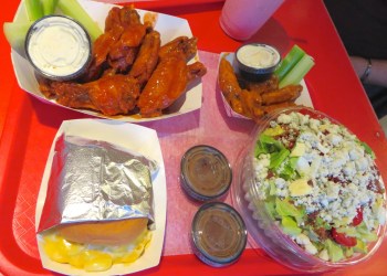 Wings, burger, salad and more wings at Boom! Burger in Westhampton Beach