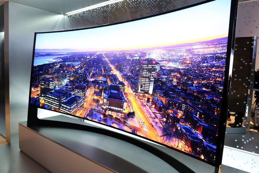 Samsung's 105-inch curved Ultra-High Definition, UHD TV at the Consumer Electronics Show