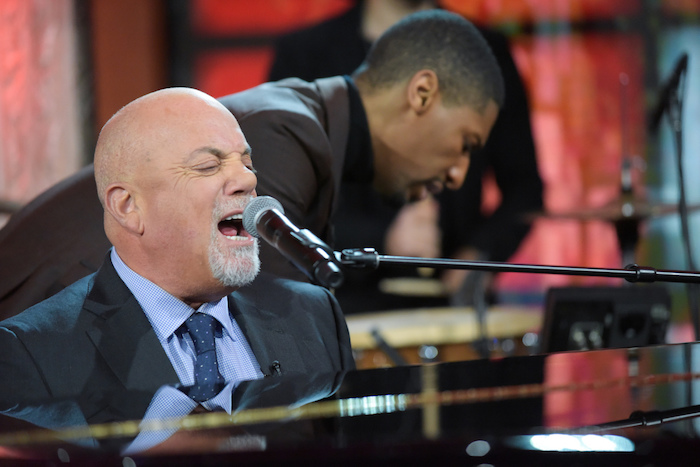 The Late Show with Stephen Colbert and guest Billy Joel during Monday's 01/09/16 show in New York