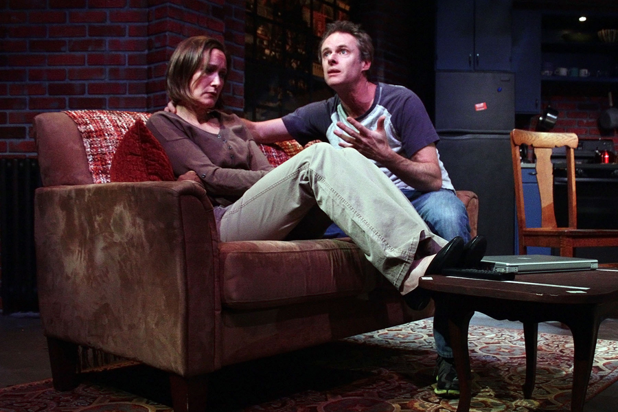 Sandy York and John Carlin in "Time Stands Still," presented by Hampton Theatre Company in Quogue.