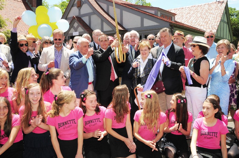 Alec Baldwin was on hand to help cut the ribbon on the new Children's Addition at East Hampton Library.