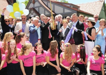 Alec Baldwin was on hand to help cut the ribbon on the new Children's Addition at East Hampton Library.