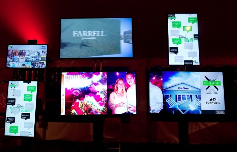 The Dan's Taste of Summer Social Media Wall. Use #DansTOS
